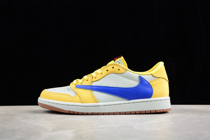 travis scott x air jordan 1 retro low og sp ''canary'' dz4137-700