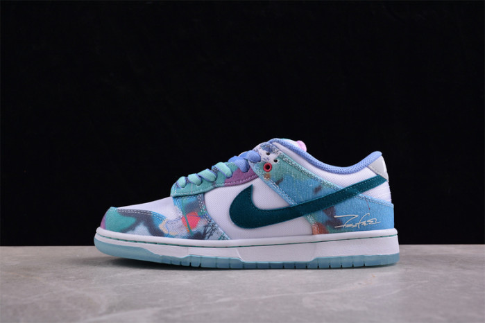 futura laboratories x nike dunk low sb ''bleached aqua'' hf6061-400