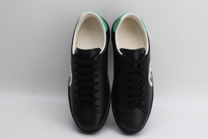 gucc low-top black ace interlocking g leather sneaker