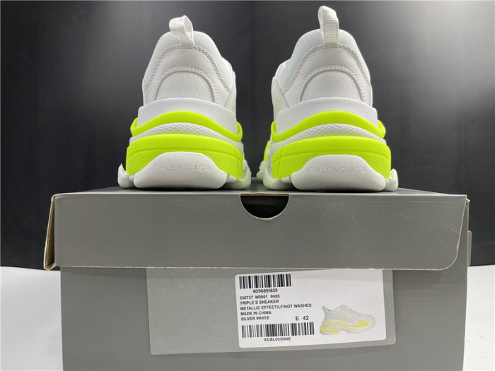 blcg sneaker triple.s.gomma silver white 536737 w0901 9088