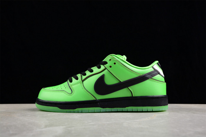 the powerpuff girls x nike dunk low pro sb qs ''buttercup'' fz8319-300