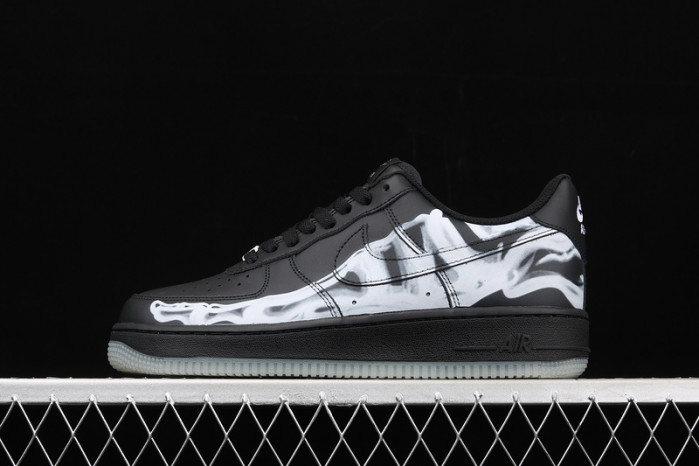 nike air force 1 low black skeleton halloween (2019) bq7541-001