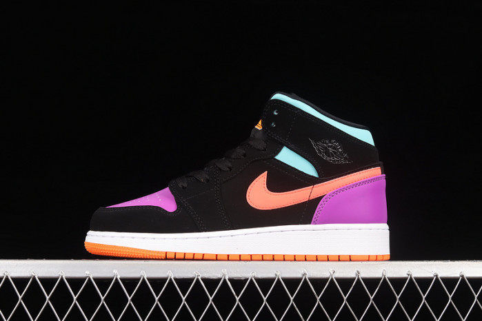air jordan 1 mid multi-color (gs) 554725-083