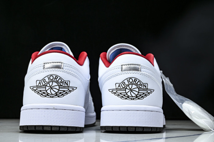AIR Jordan 1 Low White Gym Red Black (GS) 553560-164
