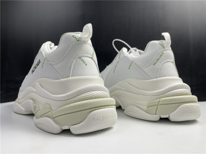 blcg sneaker triple.s.gomma white green 536737 w5fw6 1956