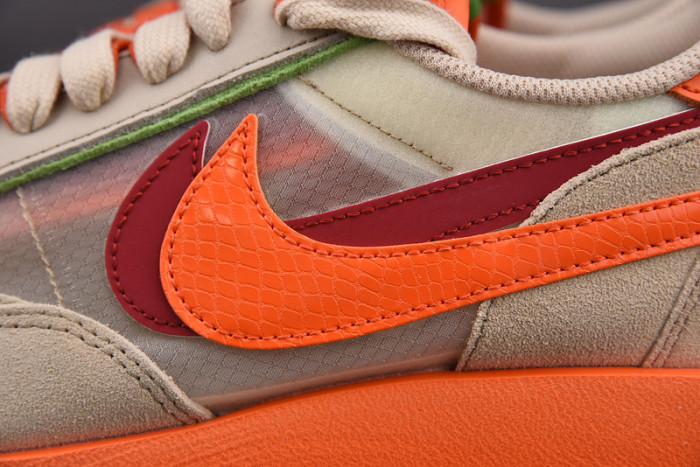 nike ldwaffle clot sacai net orange blaze - dh1347-100