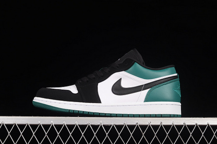 air jordan 1 low white black mystic green - 553558-113