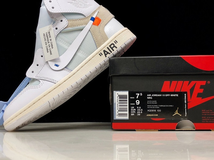 air jordan 1 retro high ofw white aq0818-100