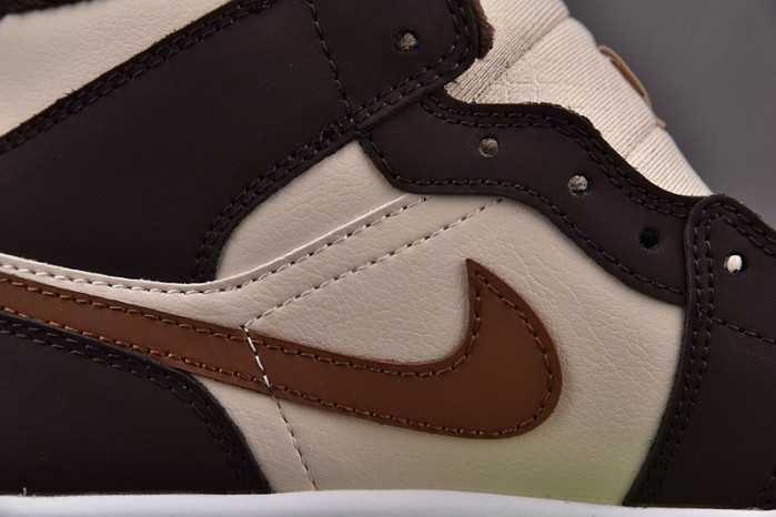 air jordan 1 mid cream dark chocolate do6699-200
