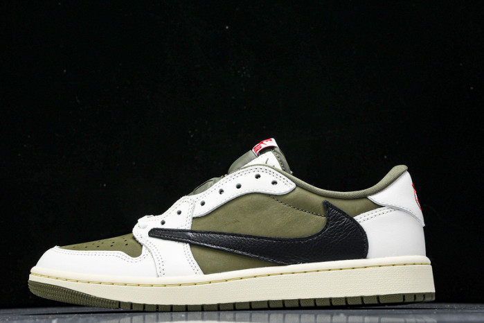 travis scott x air jordan 1 low og “medium olive” dm7866-200