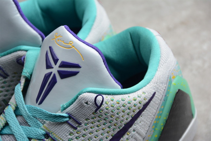nike zoom kobe 9 ix grey green purple 630487-005