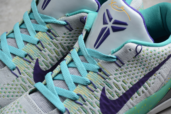 nike zoom kobe 9 ix grey green purple 630487-005