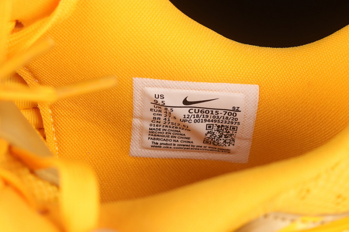 ofw nike air rubber dunk “university gold” cu6015-700