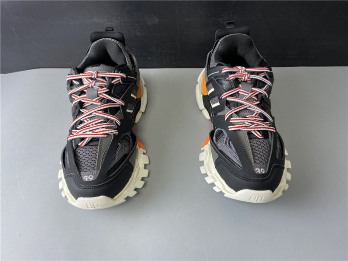 blcg sneaker tess.s.gomma black white orange 542436 w1gb7 2019