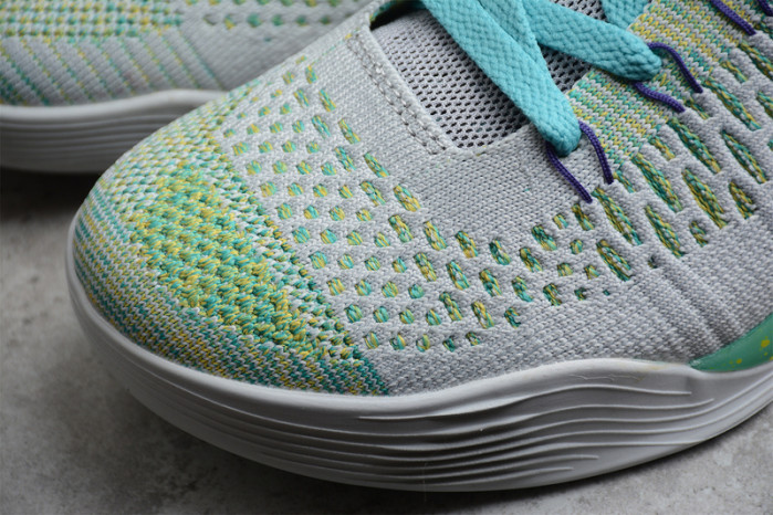 nike zoom kobe 9 ix grey green purple 630487-005