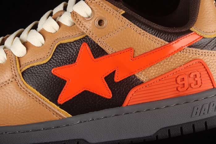bape sta sk8 to nigo light brown/black/red 1g70191034011