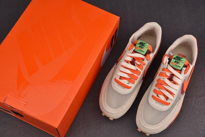 nike ldwaffle clot sacai net orange blaze - dh1347-100