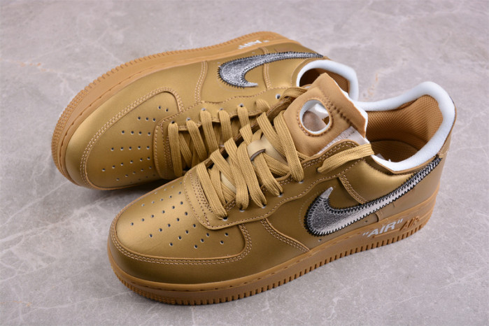 Off-White x NK Air Force 1 gold AO4297-800