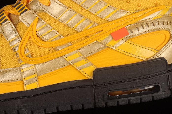 ofw nike air rubber dunk “university gold” cu6015-700