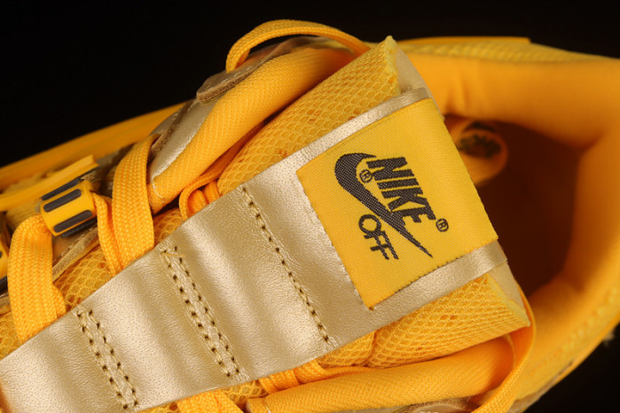 ofw nike air rubber dunk “university gold” cu6015-700