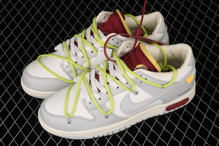 nike dunk low off-white lot 8 - dm1602-106