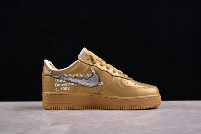 Off-White x NK Air Force 1 gold AO4297-800