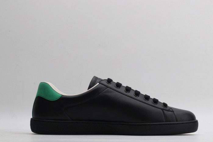gucc low-top black ace interlocking g leather sneaker