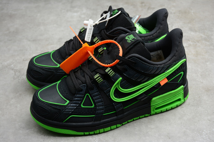 ofw nike air rubber dunk “”green strike“ cu6015-001