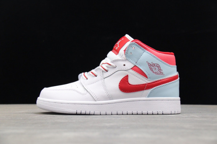 air jordan 1 mid white topaz mist (gs) 555112-104