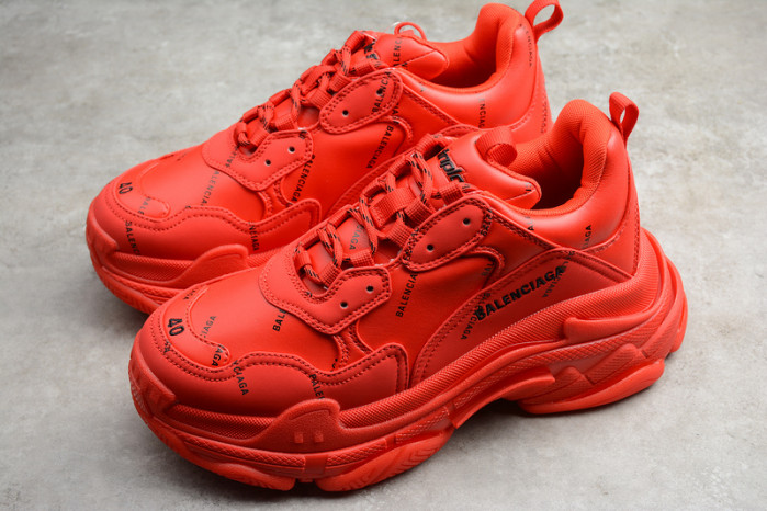 blcg sneaker triple.s.gomma red 524039 w2fa1 7632