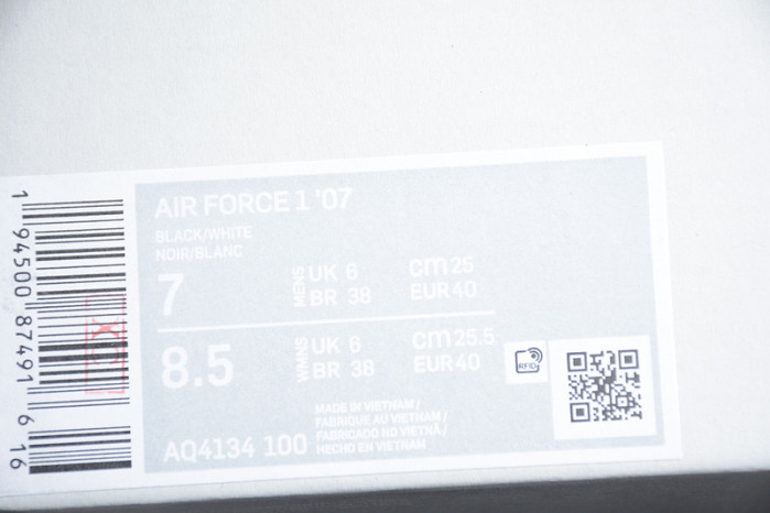 nike air force 1 "tuxedo" white and black aq4134-100
