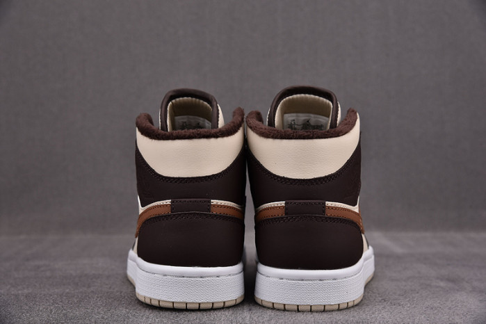 air jordan 1 mid cream dark chocolate do6699-200