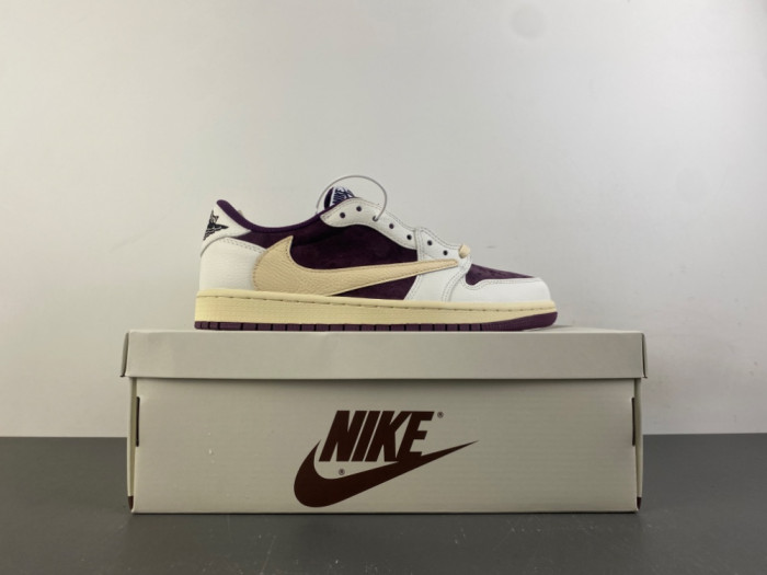 Travis Scott x Air Jordan 1 Low OG DZ4137-purple