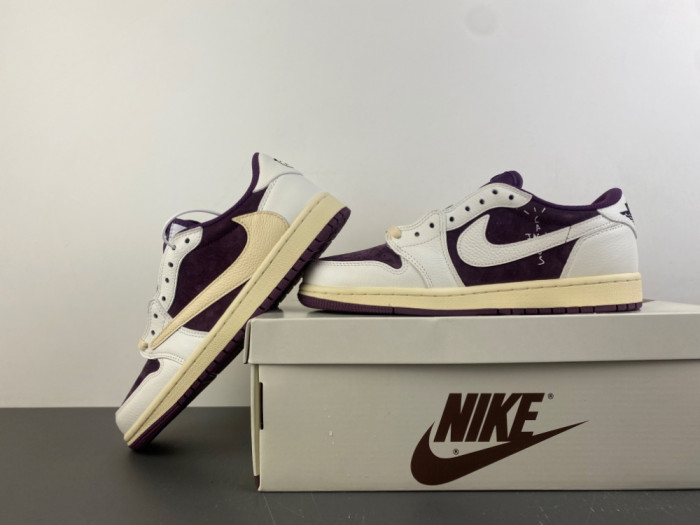 Travis Scott x Air Jordan 1 Low OG DZ4137-purple