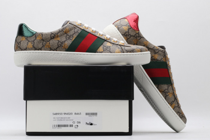gucc ace embroidered low-top sneaker 548950 9n020 8465